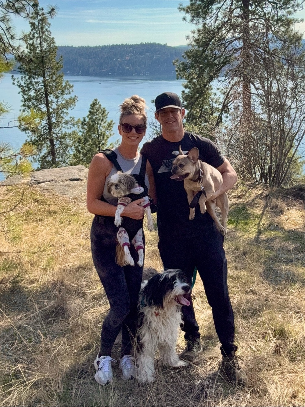 Hands-Free Black Dog Carrier Sling for Small Dogs